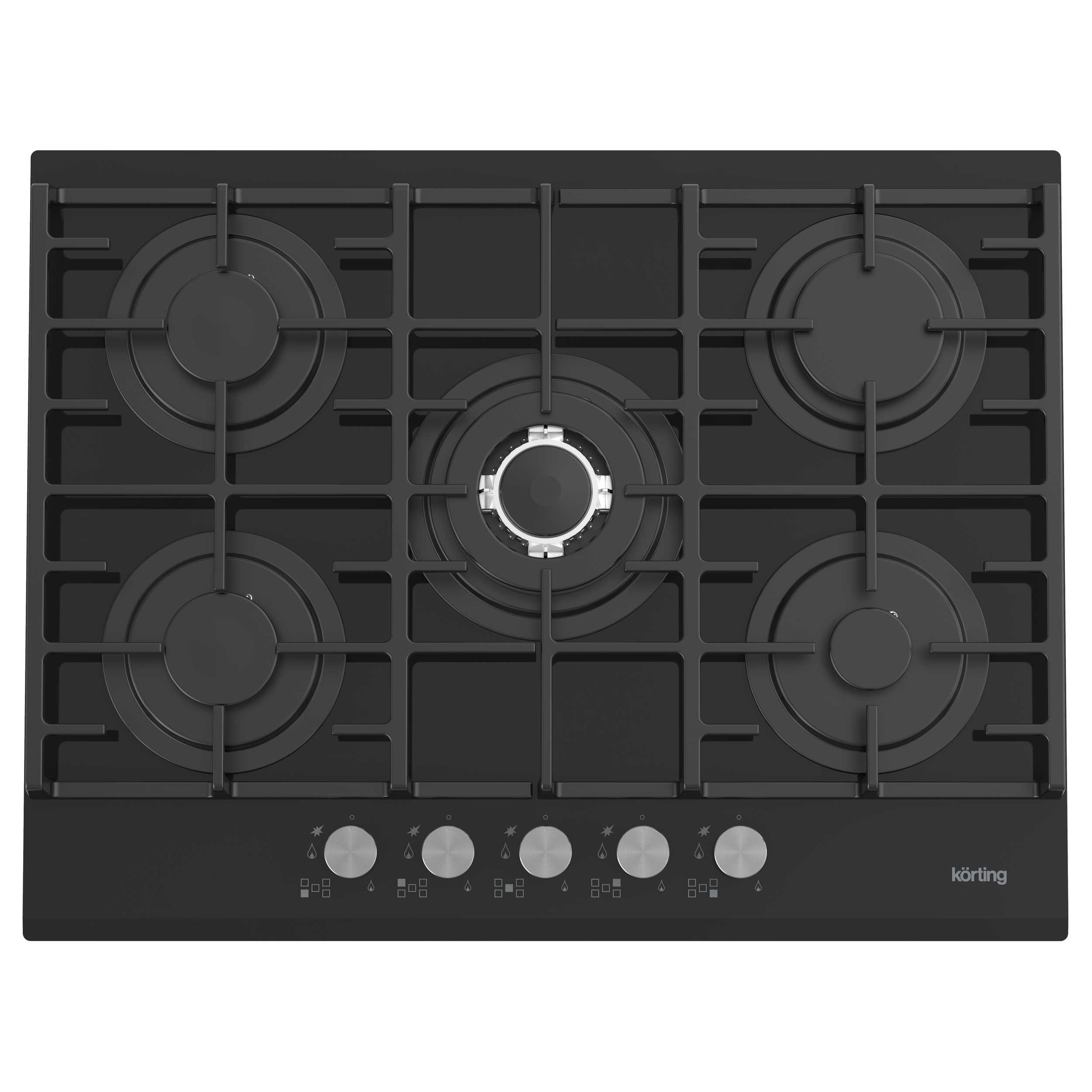 KORTING   варочная панель газовая 70см   HGG 7835 CTN   черн.,стекло _