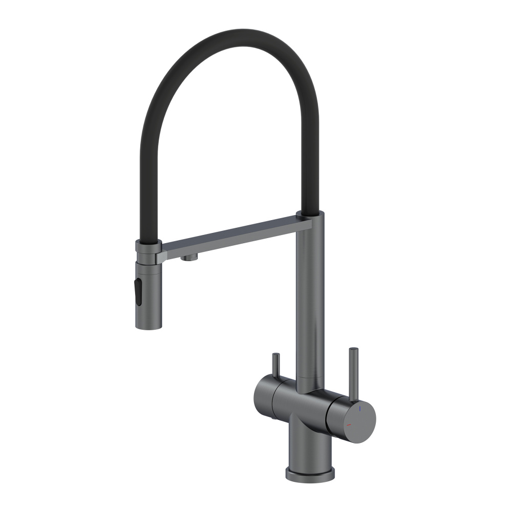 LEDEME   смеситель д\кухни  K 14390D-2  оружейная сталь   /8   НОВИНКА