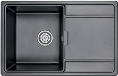 GRANULA   Мойка кварц   GR-7804   чаша+крыло, 780*500     ////////////