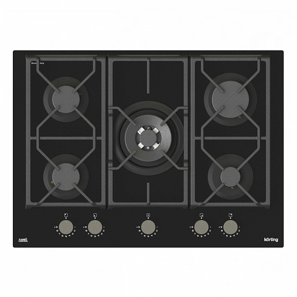 KORTING   варочная панель газовая   HGG 7987 CTN FLC     стекло,черн.,70см