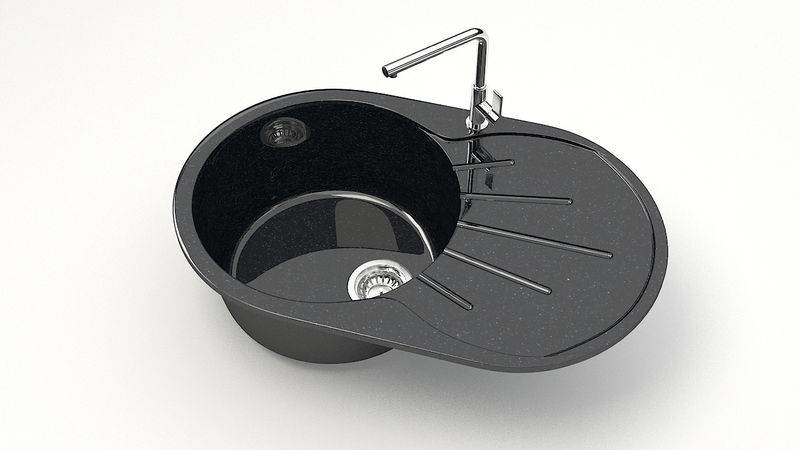 MARR BERGG lab   мойка для кухни глян.   Касандра Z110     овальная, 730*450   (без сифона)