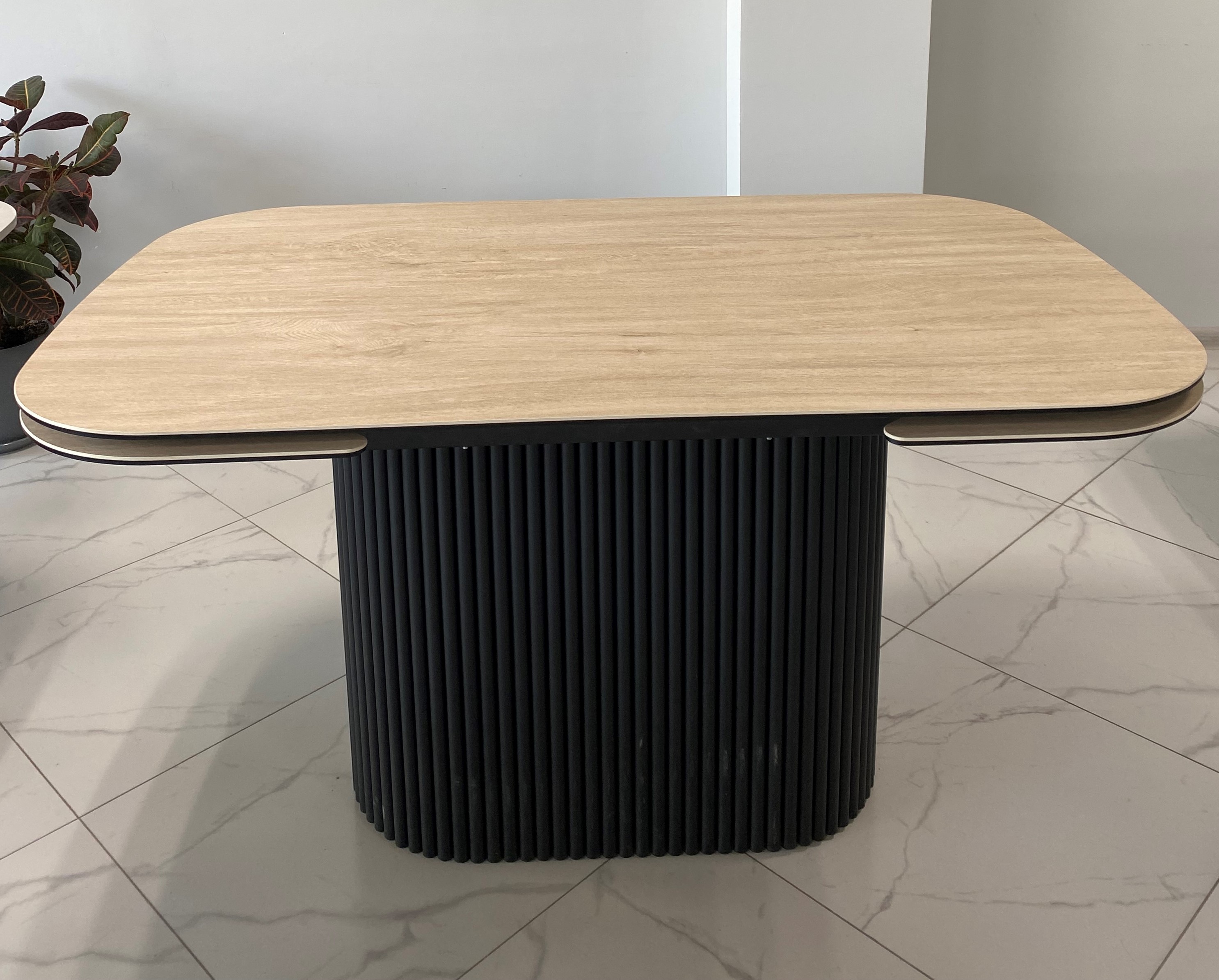 Стол КОННОР (238х98) Bayona Ivory/капучино подстолье/капучино рама// капучино опора