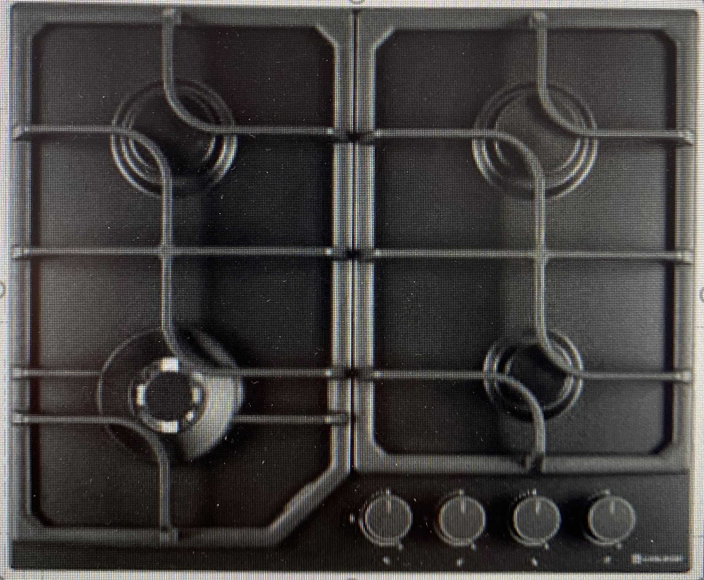 AXELDORF  панель газовая эмаль черн/черн   GH-0616-2 BLACK LUXE   