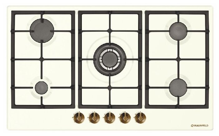 MAUNFELD  варочная панель газовая 90см     EGHE  95.33 CBG.R/G   слн кость РУСТИК  _