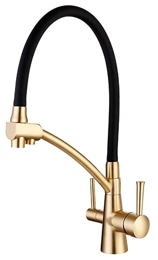 смеситель кухонный + фильтр   G 4398-1  бронза., излив силикон          *8         +++