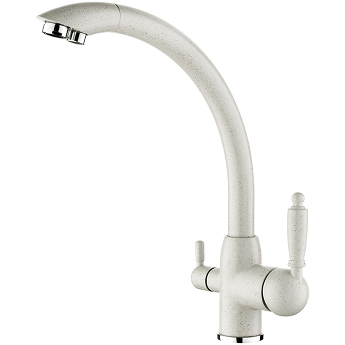 LEDEME   смеситель д\кухни  L 4455 W-3   белый      