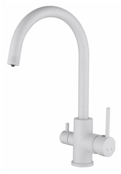 KAISER  смеситель д/кух.+кран д/фильтра   26744 - 4  Белый          8*