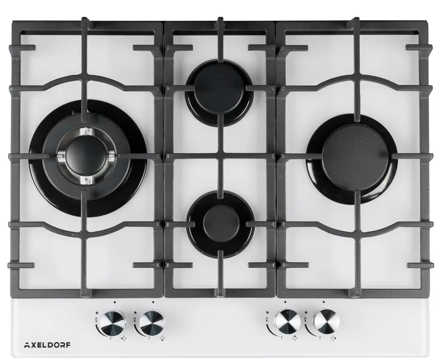 AXELDORF  панель газовая стекло бел/хром,ромб   GH-0603-3 WHITE LUXE  