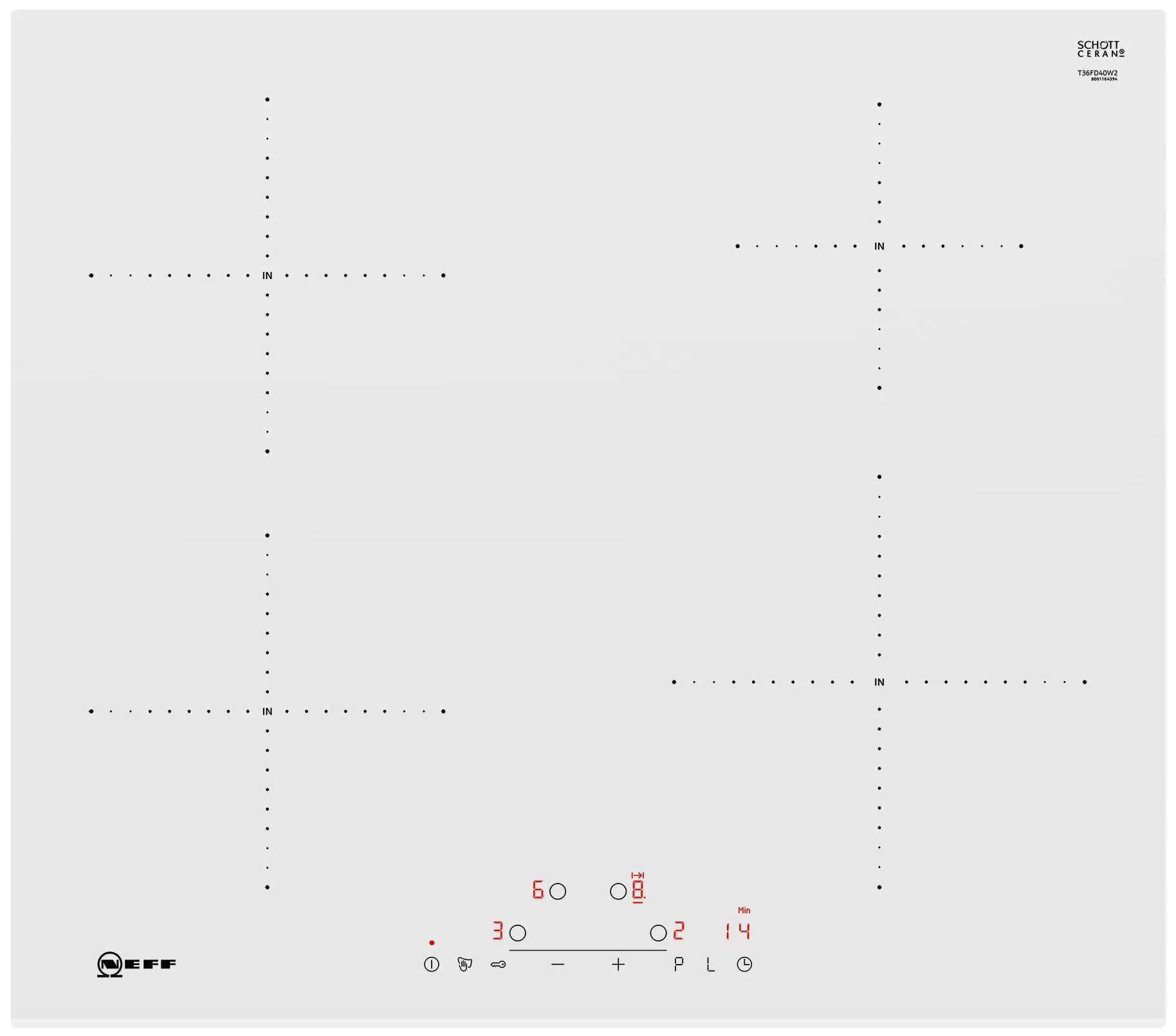 NEFF  варочная панель индукционная   T36 FD40 W2     белый _