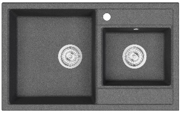 GRANULA   Мойка кварц   GR-8201   1,5 чаши, 820*500 _ снято с пр-ва