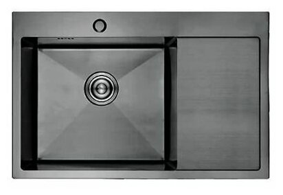 LEDEME  кухонна мойка  RK 37851 В-L  (780*510)   графит   /3