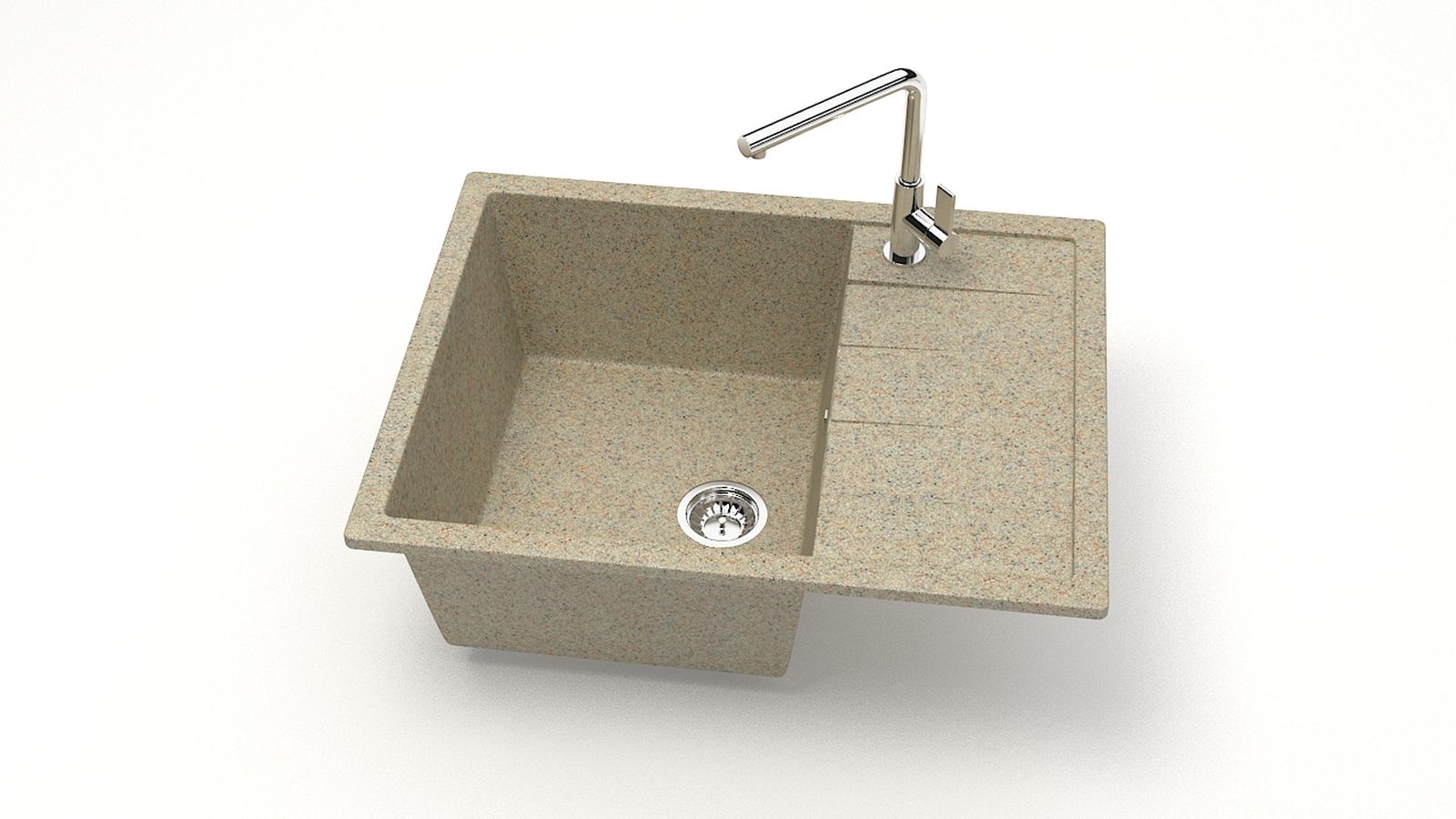 ZETT lab   мойка для кухни   151     чаша+крыло, 645*505   (без сифона)