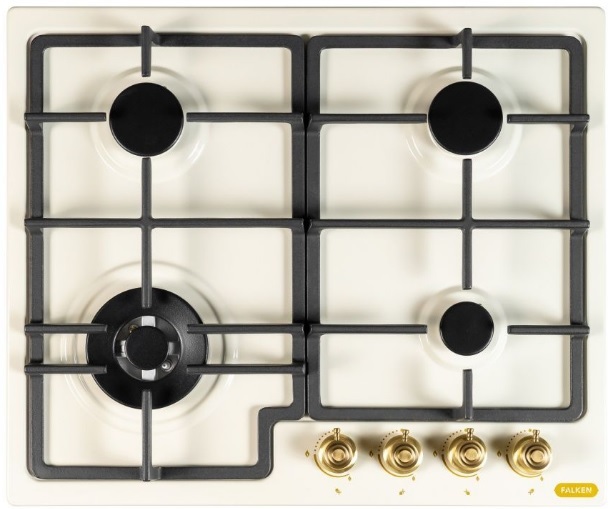 FALKEN   варочная  панель газовая   HG-616-1 RETRO BEIGE     беж.,эксп.кмфр.   _