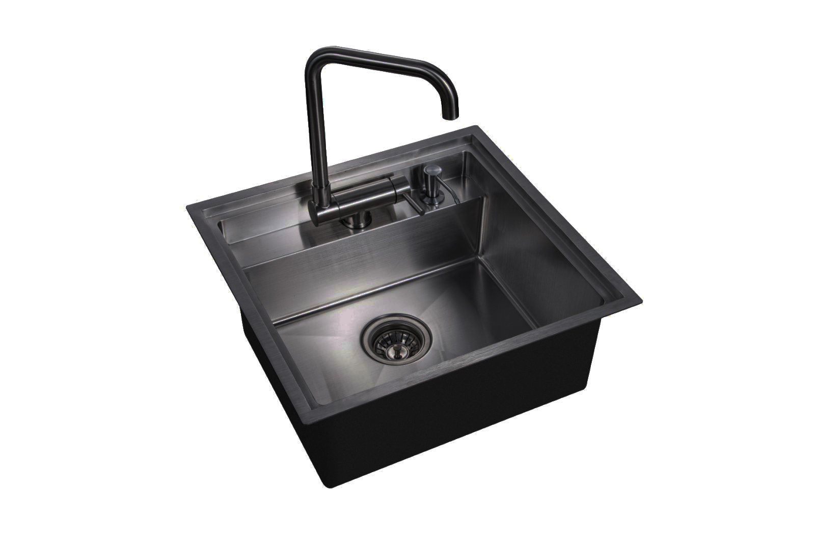 ОМОЙКИРИ  мойка для кухни  Akisame 78-GM-R нерж.сталь/вороненая сталь