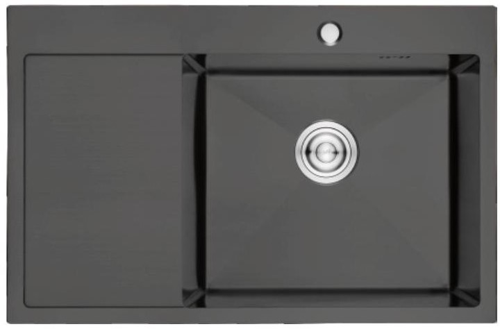 LEDEME  кухонна мойка  RK 37851 В-R  (780*510)   графит   /3          