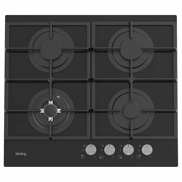 KORTING   варочная панель газовая   HGG 6722 CTN   черн.,стекло