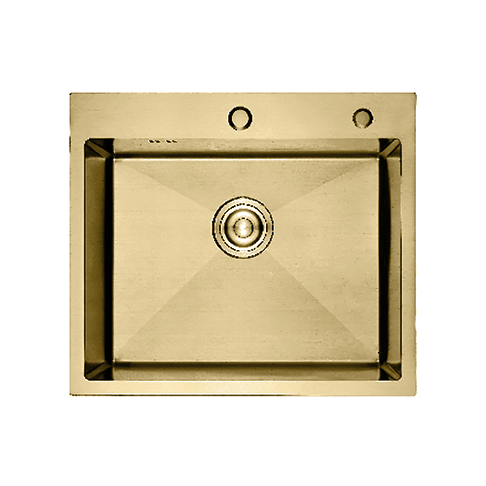 LEDEME  кухонна мойка  RK 36050 G  (600*500)   золото   /5  