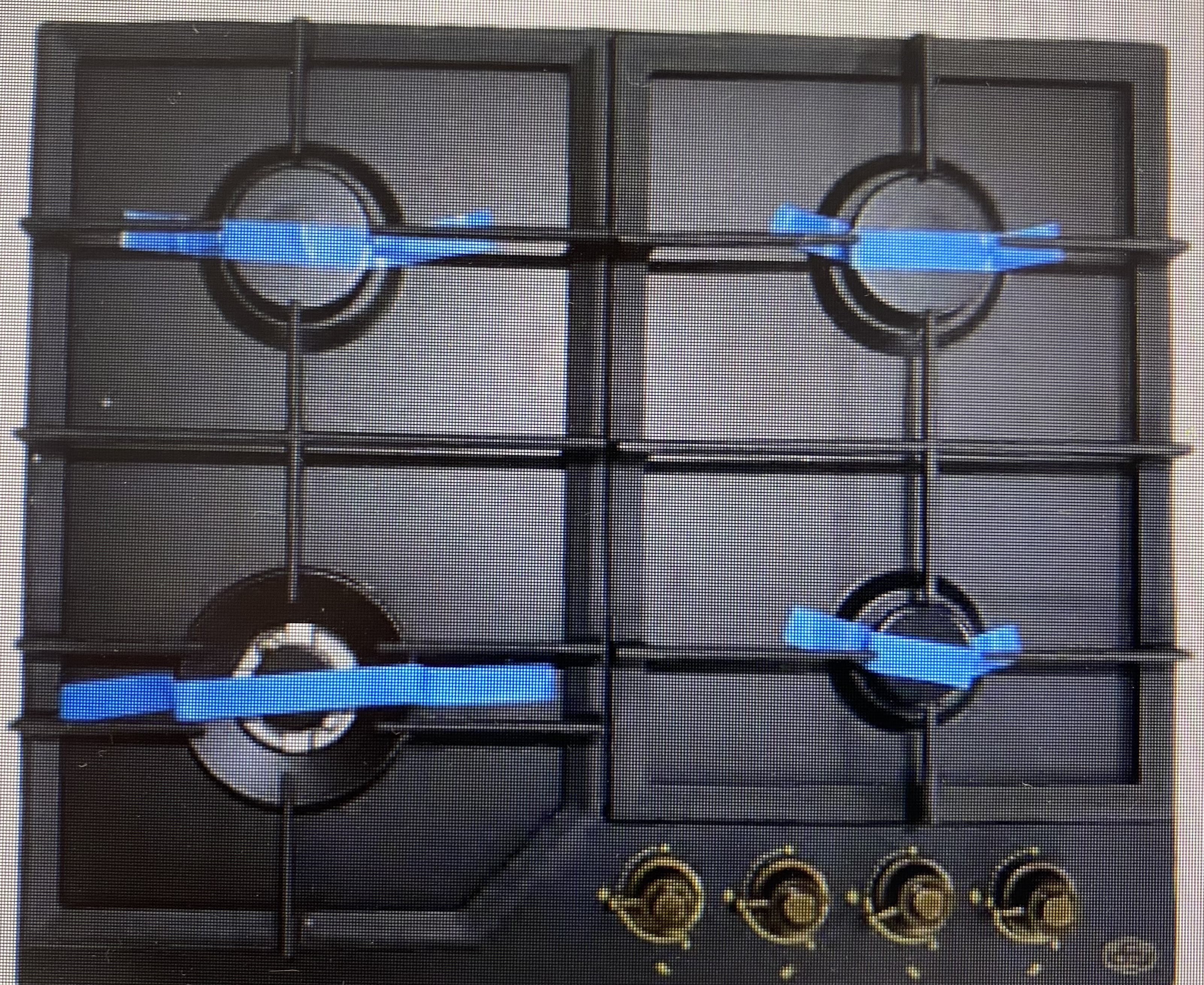 JAVELLI  варочная панель     BH 648 B  эмаль,черн.мат./брнз 