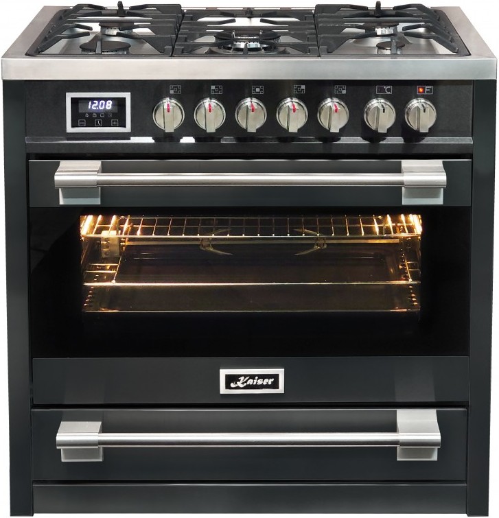 KAISER  газовая плита  HGE 93505 S   нерж/черн., 90см