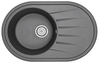 GRANULA STANDART   Мойка кварц   ST-7601    овал, 760*500     БЕЗ СИФОНА    