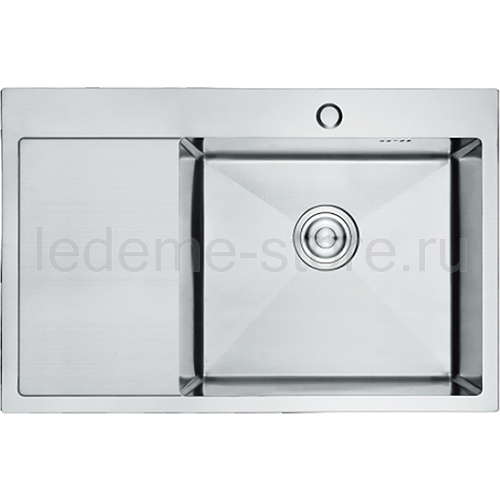 LEDEME  кухонна мойка  RK 37851 R  (780*510)   сатин   /3   