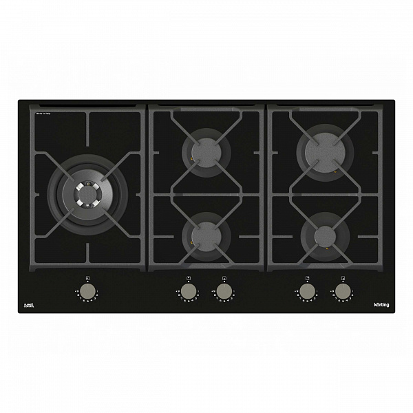 KORTING   варочная панель газовая   HGG 9987 CTN FLC   черн./стекло 90см