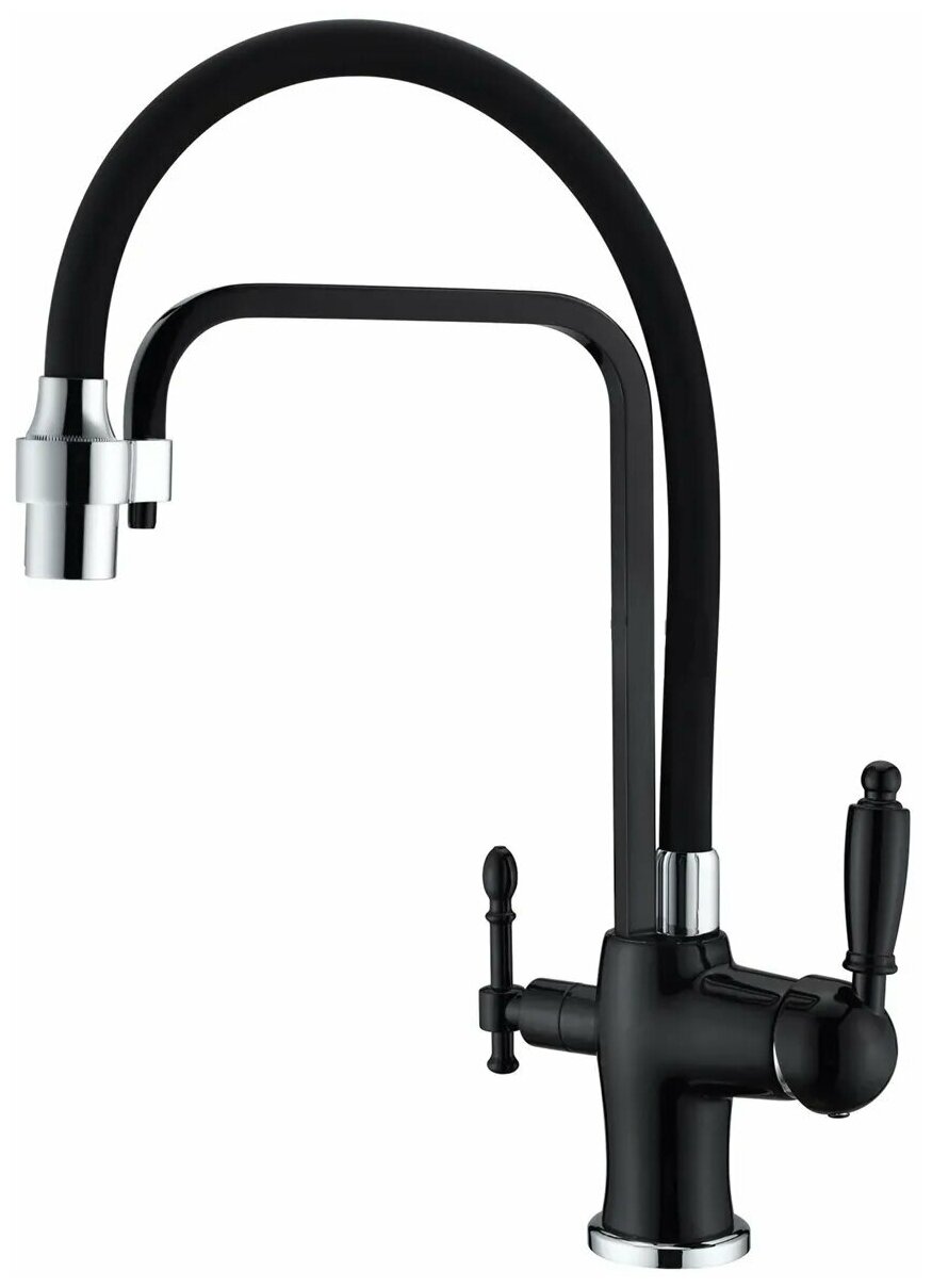 KERN смеситель для кухни 2084 black   +фильтр   /8  _