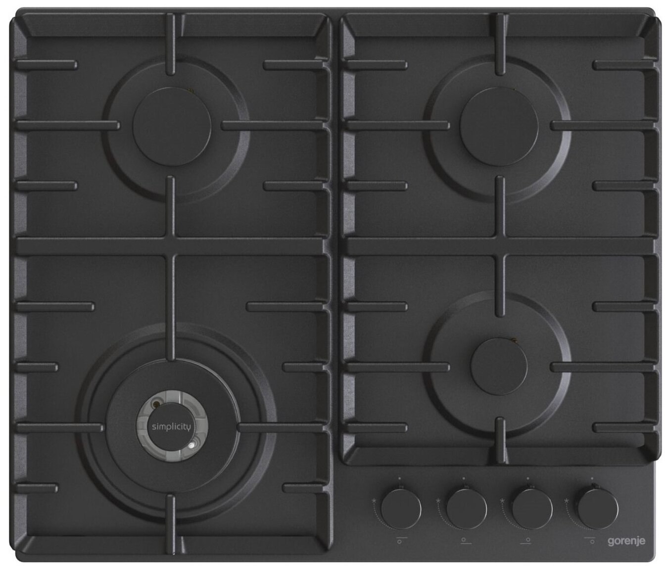 GORENJE варочная панель газовая  GW 642 SYB   черн.,эксп.