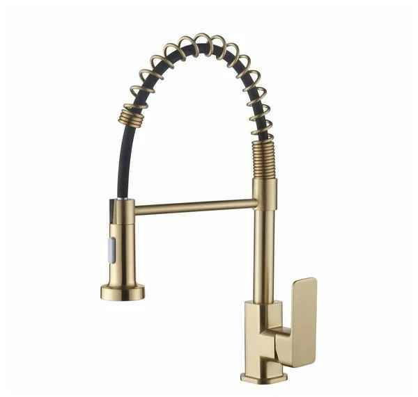 LEDEME   смеситель д\кухни  L 4080 Y  злт./сатин.           