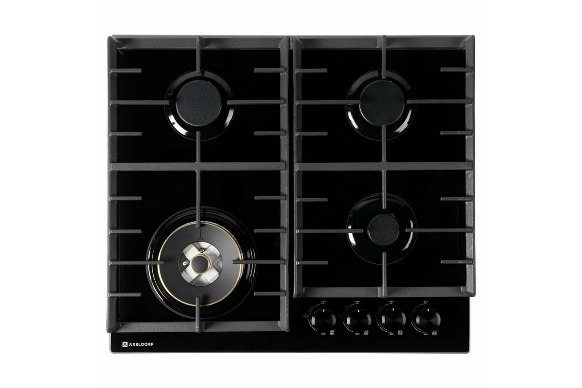 AXELDORF  панель газовая стекло черн/черн   GH-0619-2 BLACK LUXE  